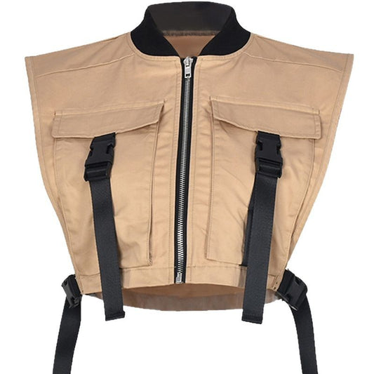 Bag buckle fashion workwear cotton vest top for women